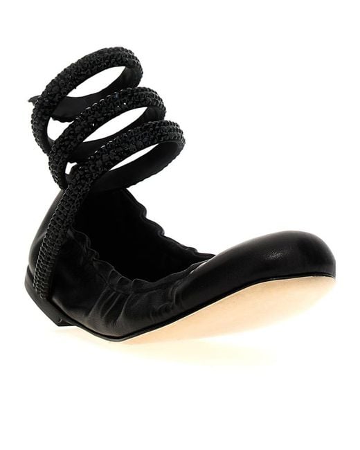 Rene Caovilla Black René Caovill Cleo Embellished Ballet Flats