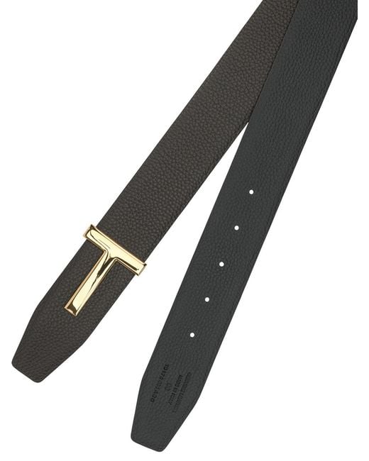Tom Ford White T Icon Reversible Belt for men