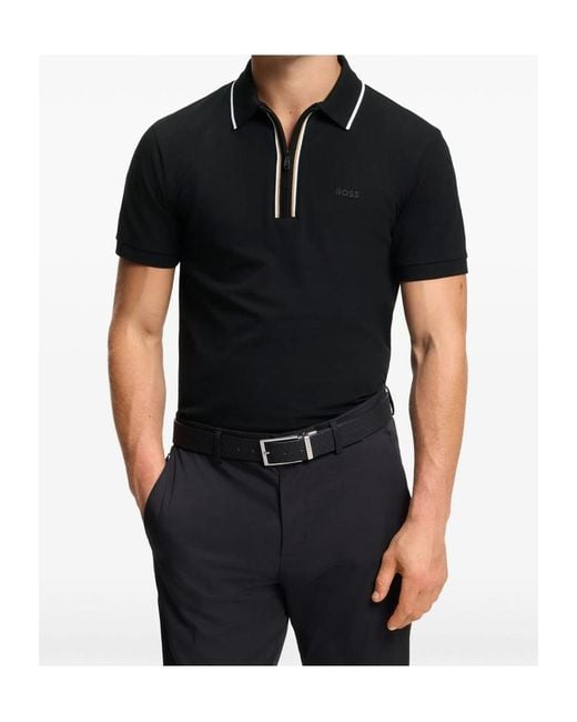 Boss Black Boss Zip Placket Polo Shirt for men