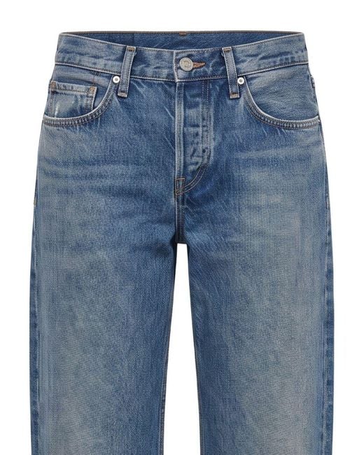 Agolde Blue Straight-Leg Jeans