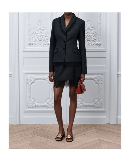 Dior Black Straight Miniskirt