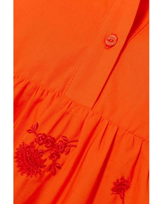 Erdem Red Laminated Dress