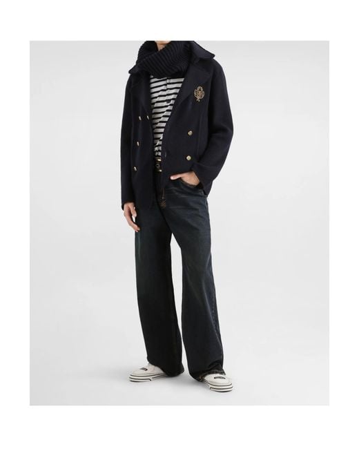 Dolce & Gabbana Blue Long-Sleeve Double-Breasted Jacket for men
