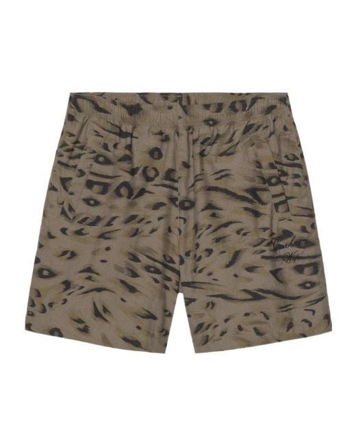 Carhartt Gray Travon Patterned Drawstring Shorts for men