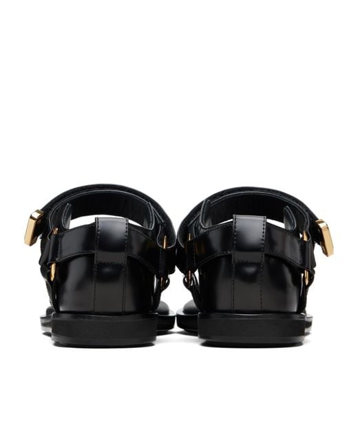 Sacai Black Belted Flip-Flops
