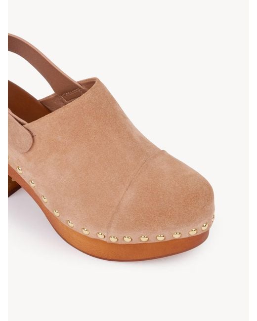 Chloé Brown Round-Toe High-Heeled Sandals