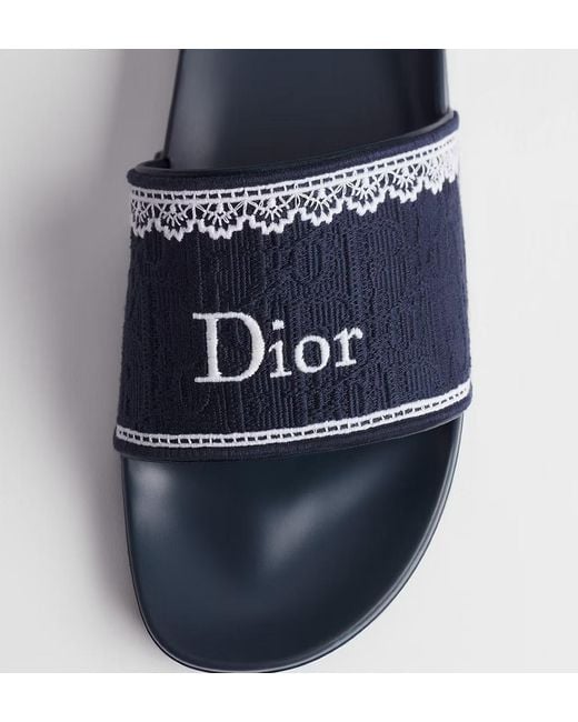 Dior Blue Dentelle Slide