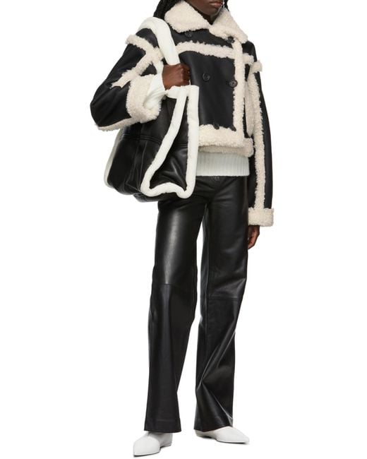 STAND Black Logo Splicing Coat