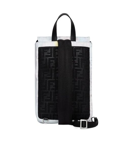 Fendi White And Lilac Sunset Jacquard Fabric Backpack for men
