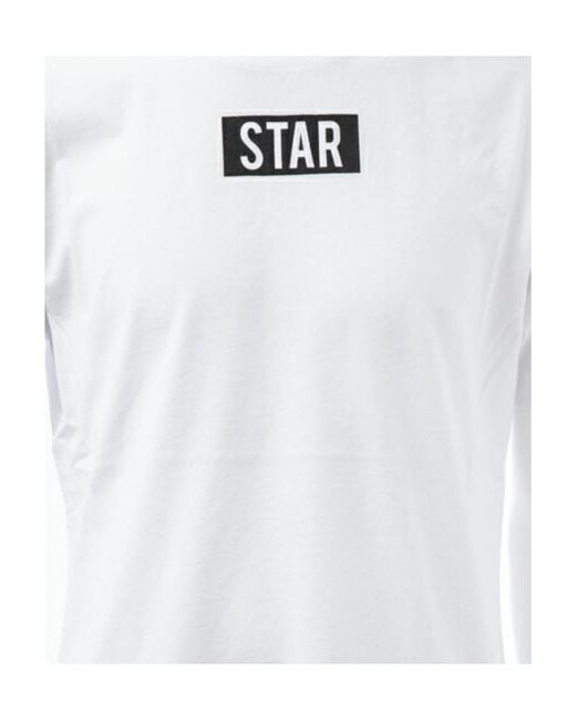 Hydrogen White Round-Necked Logo T-Shirt for men
