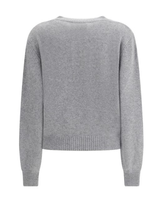 Marni Gray Logo Patch Buttoned Cardigan