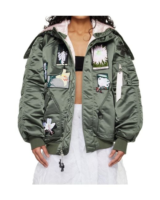 CECILIE BAHNSEN Green N-2B Bomber Jacket