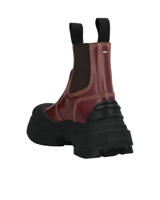 Maison Margiela Brown Two-Tone Platform Boots