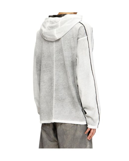 DIESEL Gray T-Riven Long-Sleeve Hoodie for men