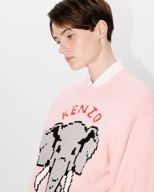 KENZO Pink Elephant' Wool Jumper