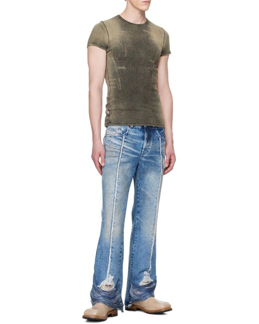 DIESEL Blue D-Buck Distressed Jeans for men