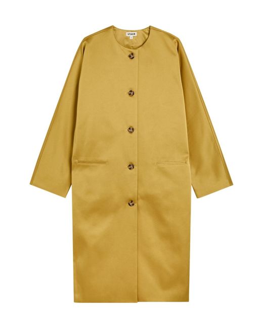 Staud Yellow Liz Satin Coat
