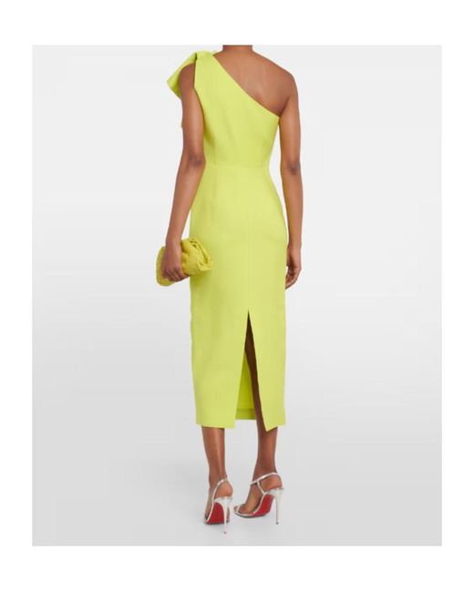 Roland Mouret Yellow One Shoulder Dress