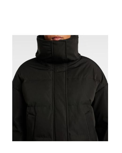 Yves Salomon Black Solid-Color Ski Jacket