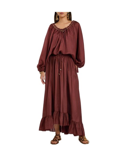 Zimmermann Red Midi Skirt