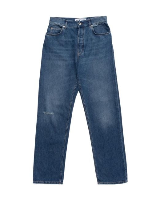 Loewe Blue Straight Leg Jeans for men