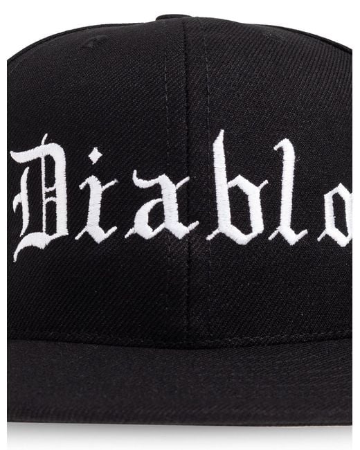 Willy Chavarria Black Diablo Baseball Cap for men