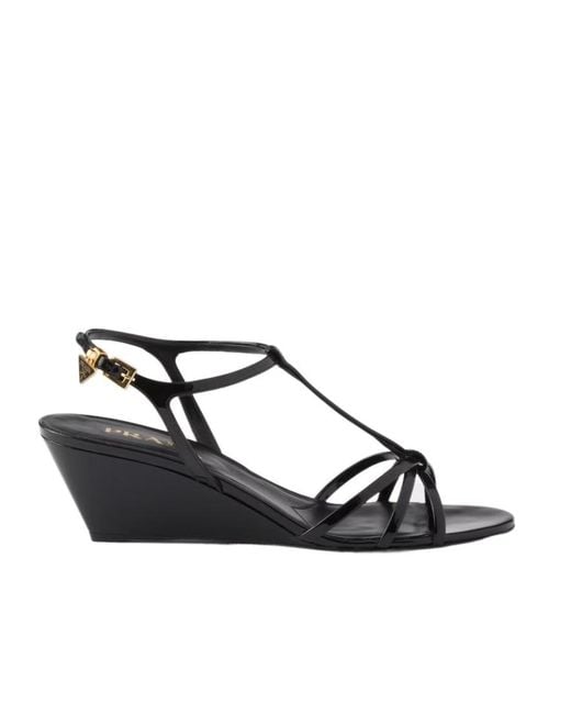 Prada Black Buckle-Fastened Sandals