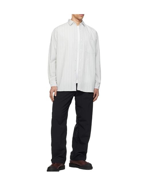 Nanamica White Striped Shirt for men