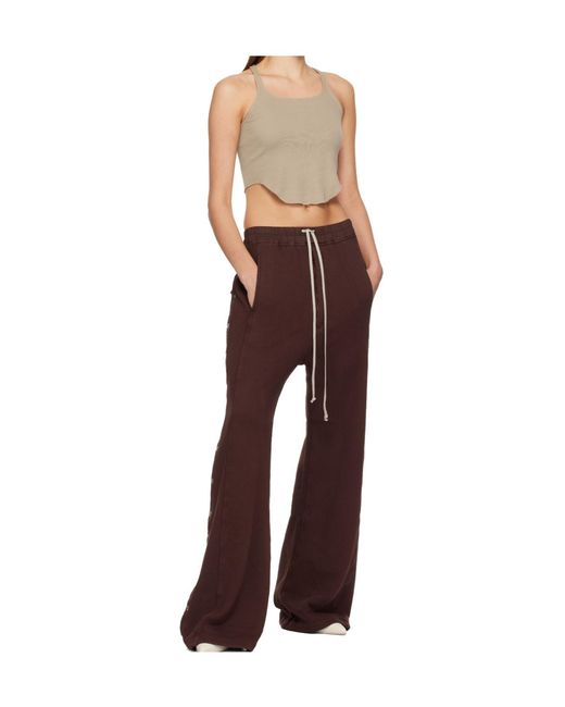 Rick Owens Red Stud-Embellished Trousers