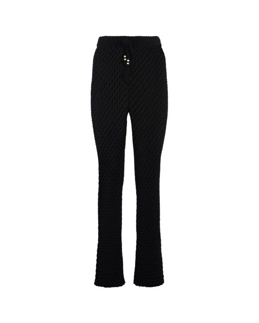 Alanui Black A Love Letter To India Flared Trousers