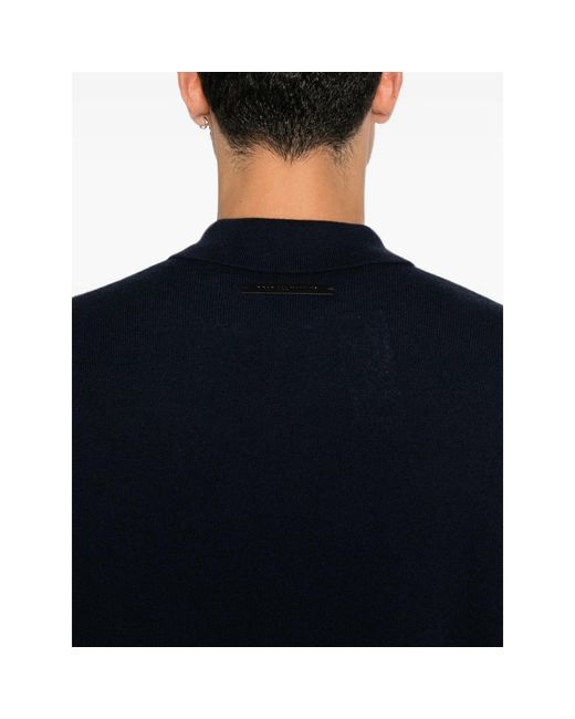 7 For All Mankind Blue Button-Up Long-Sleeve Shirt for men