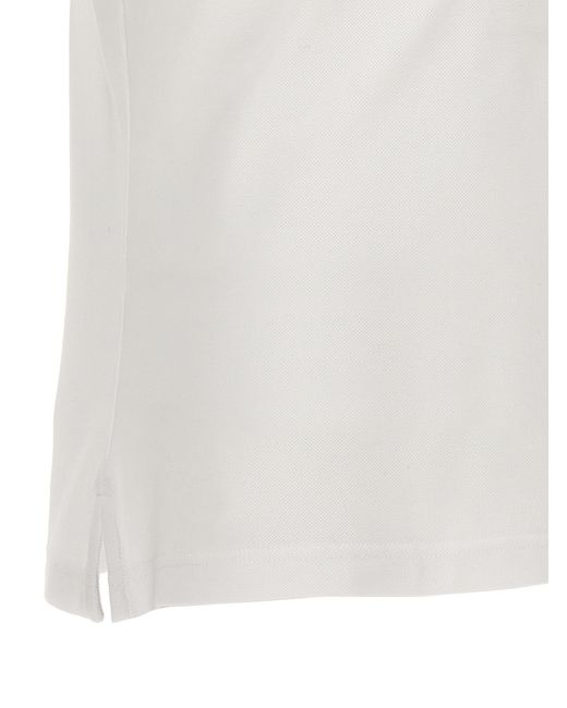Versace Jeans White Couture Logo-Embroidered Short-Sleeved Polo Shirt for men