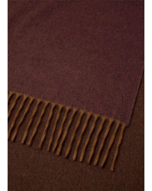 Loro Piana Brown Two-Tone Scarf