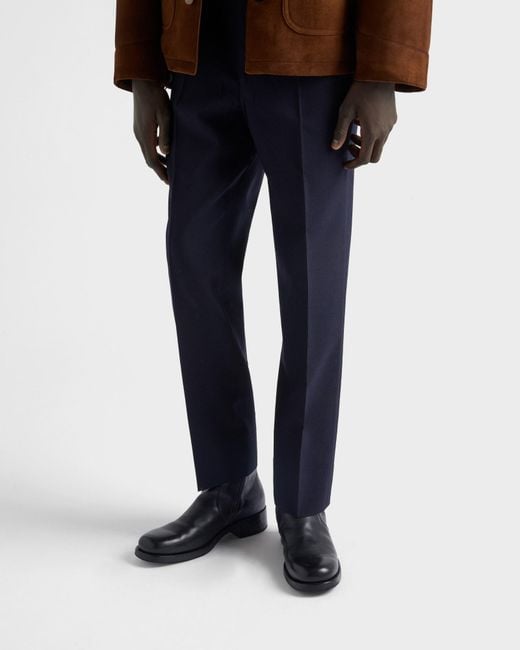 Prada Black Logo-Detailed Zipper Boots for men