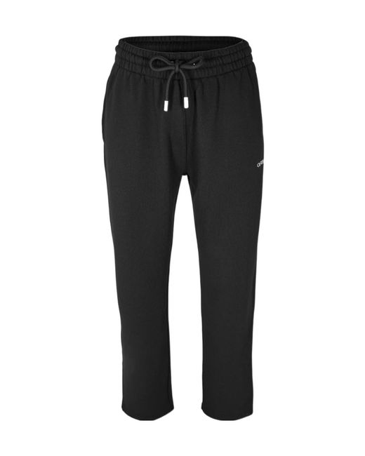 Off-White c/o Virgil Abloh Black Arrow Fleece Closed Hem Joggers for men