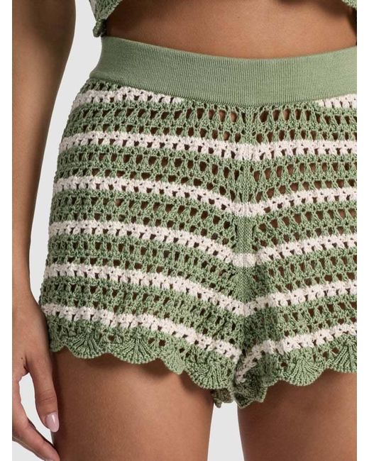 Alice + Olivia Green Alice Olivia Bobbi Crochet Shorts