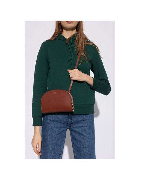 A.P.C. Red Demi Lune Clutch Bag