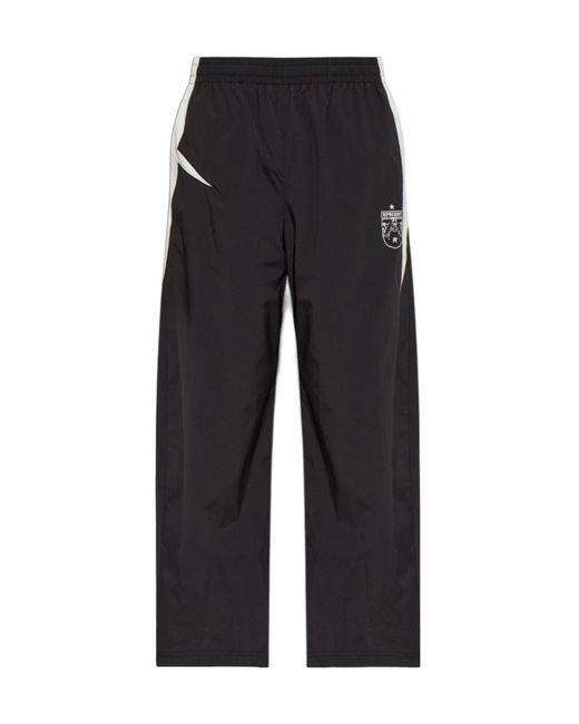 Represent Black Logo Detail Wide Leg Sweatpants for men