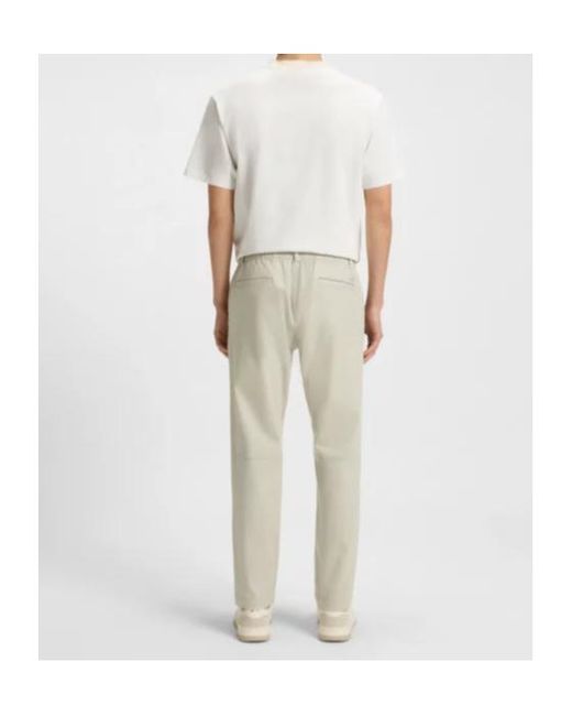 Boss Natural Drawstring-Cuffed Trousers