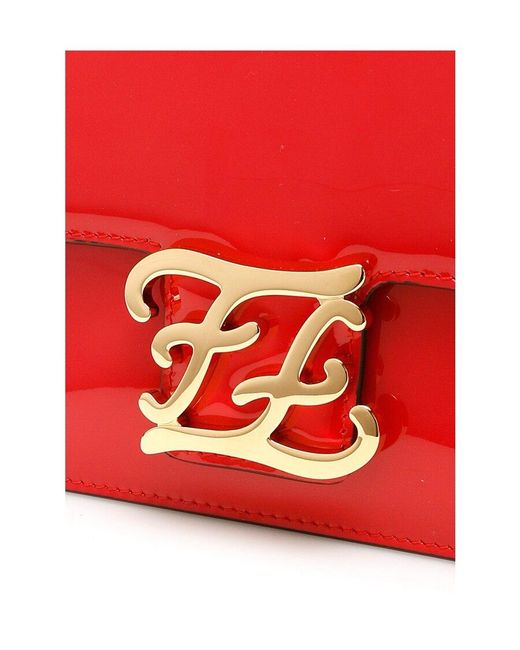 Fendi Red Karligraphy Shoulder Bag