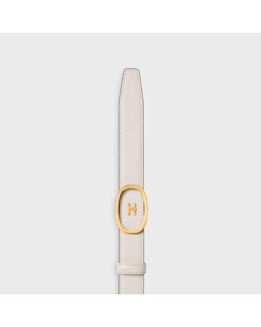 Céline White Medium 25Mm Reversible Alix Belt