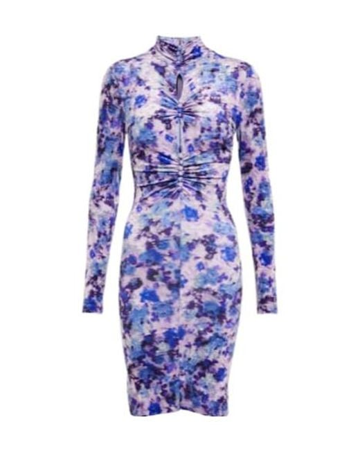 Isabel Marant Blue Gram Floral Velvet Minidress