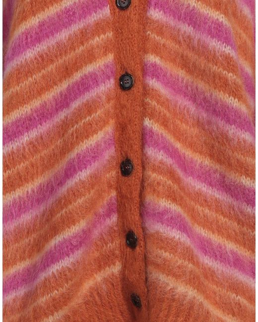 Marni Red Striped Knitted Cardigan