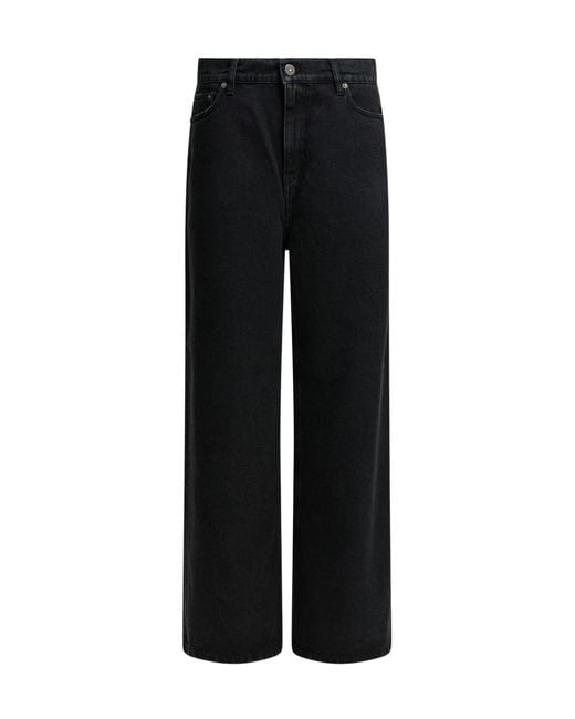 Golden Goose Deluxe Brand Black Boyfriend Wide-Leg Jeans