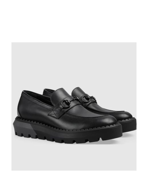 Gucci Black Horsebit Loafers for men