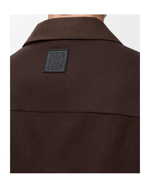 Loewe Brown Short Sleeve Shirt for men