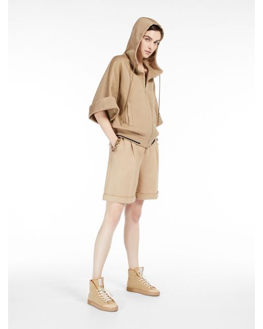 Max Mara Natural Zipper Hooded Casual Jacket
