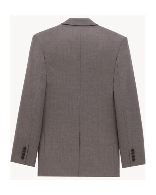 Saint Laurent Brown Yves Single-Breasted Jacket for men