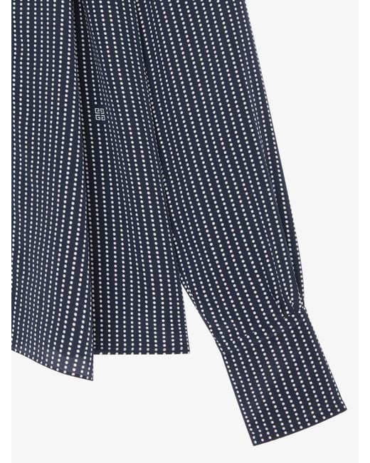 Givenchy Blue Polka Dots Printed Blouse