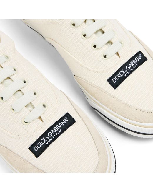 Dolce & Gabbana White Canvas Trainers for men